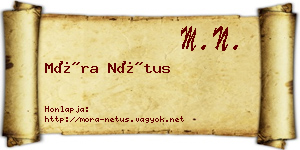Móra Nétus névjegykártya